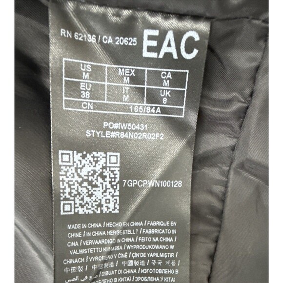 G by GUESS Moto Jacket M Black Faux Leather Zip Front Fitted Waist Trendy Chic - Picture 6 of 15